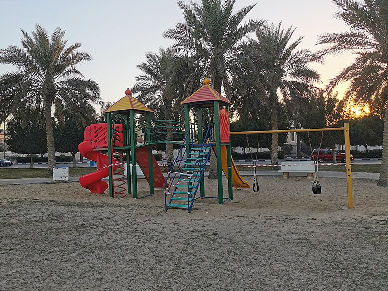 File:Closure of swings at a park in Qatif due to COVID-19.jpg