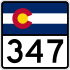 State Highway 347 marker