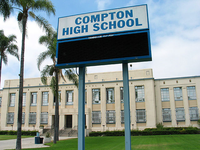 Image: Compton High School billboard