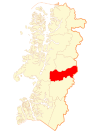 Mapa obce Chile Chico v regionu Aisén