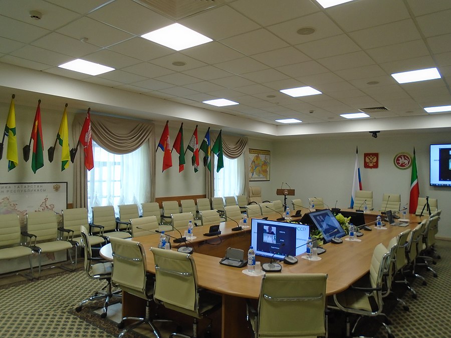 Конференц-зал Совета муниципальных образований Республики Татарстан, где прошёл круглый стол
