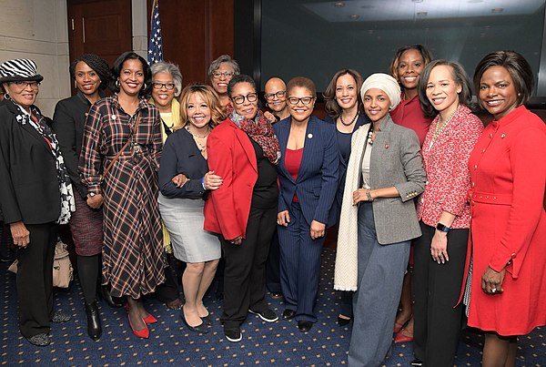 Demings (furthest to right) with Congressional Black Caucus women