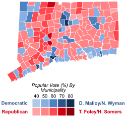 Connecticut gubernatorial election, 2014 results by municipality.svg