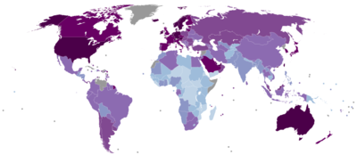 Gross domestic product per capita of countries (2020) (Purchasing power parity - international dollars)

.mw-parser-output .hlist dl,.mw-parser-output .hlist ol,.mw-parser-output .hlist ul{margin:0;padding:0}.mw-parser-output .hlist dd,.mw-parser-output .hlist dt,.mw-parser-output .hlist li{margin:0;display:inline}.mw-parser-output .hlist.inline,.mw-parser-output .hlist.inline dl,.mw-parser-output .hlist.inline ol,.mw-parser-output .hlist.inline ul,.mw-parser-output .hlist dl dl,.mw-parser-output .hlist dl ol,.mw-parser-output .hlist dl ul,.mw-parser-output .hlist ol dl,.mw-parser-output .hlist ol ol,.mw-parser-output .hlist ol ul,.mw-parser-output .hlist ul dl,.mw-parser-output .hlist ul ol,.mw-parser-output .hlist ul ul{display:inline}.mw-parser-output .hlist .mw-empty-li{display:none}.mw-parser-output .hlist dt::after{content:": "}.mw-parser-output .hlist dd::after,.mw-parser-output .hlist li::after{content:" * ";font-weight:bold}.mw-parser-output .hlist dd:last-child::after,.mw-parser-output .hlist dt:last-child::after,.mw-parser-output .hlist li:last-child::after{content:none}.mw-parser-output .hlist dd dd:first-child::before,.mw-parser-output .hlist dd dt:first-child::before,.mw-parser-output .hlist dd li:first-child::before,.mw-parser-output .hlist dt dd:first-child::before,.mw-parser-output .hlist dt dt:first-child::before,.mw-parser-output .hlist dt li:first-child::before,.mw-parser-output .hlist li dd:first-child::before,.mw-parser-output .hlist li dt:first-child::before,.mw-parser-output .hlist li li:first-child::before{content:" (";font-weight:normal}.mw-parser-output .hlist dd dd:last-child::after,.mw-parser-output .hlist dd dt:last-child::after,.mw-parser-output .hlist dd li:last-child::after,.mw-parser-output .hlist dt dd:last-child::after,.mw-parser-output .hlist dt dt:last-child::after,.mw-parser-output .hlist dt li:last-child::after,.mw-parser-output .hlist li dd:last-child::after,.mw-parser-output .hlist li dt:last-child::after,.mw-parser-output .hlist li li:last-child::after{content:")";font-weight:normal}.mw-parser-output .hlist ol{counter-reset:listitem}.mw-parser-output .hlist ol>li{counter-increment:listitem}.mw-parser-output .hlist ol>li::before{content:" "counter(listitem)"\a0 "}.mw-parser-output .hlist dd ol>li:first-child::before,.mw-parser-output .hlist dt ol>li:first-child::before,.mw-parser-output .hlist li ol>li:first-child::before{content:" ("counter(listitem)"\a0 "}
.mw-parser-output .legend{page-break-inside:avoid;break-inside:avoid-column}.mw-parser-output .legend-color{display:inline-block;min-width:1.25em;height:1.25em;line-height:1.25;margin:1px 0;text-align:center;border:1px solid black;background-color:transparent;color:black}.mw-parser-output .legend-text{}
>50,000
35,000-50,000
20,000-35,000
10,000-20,000
5,000-10,000
2,000-5,000
<2,000
Data unavailable Countries by GDP (PPP) per capita in 2020.png