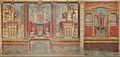 Restaurování fresky z ložnice starověké římské vily, cca 50–40 př. n. l., rozměry místnosti: 265,4 x 334 x 583,9 cm, v Metropolitním muzeu umění (New York)
