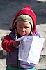 Curious look of sherpa child in Everest Base Camp route Nepal IMG 4165.jpg