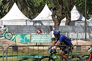 Deutsch: Radsport bei den Olympischen Jugendspielen 2018 Tag 10, 16. Oktober 2018 - Combined Criterium – XCC Qualifikation männlich English: Cycling at the 2018 Summer Youth Olympics – Men's Combined Criterium – XCC Qualification on 16 October 2018.