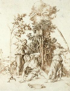 De dood van Orpheus (1494), Albrecht Dürer, Hamburger Kunsthalle