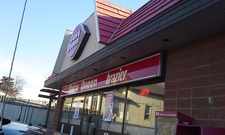 A Dairy Queen Brazier in Edmonton, Alberta. This DQ was renovated into a Grill & Chill.