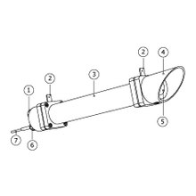 Pyrheliometer: (3) body, (4) protection cap, (5) window with heater, (2) sight, (1) humidity indicator, (7) cable DR01 pyrheliometer linedrawing.pdf