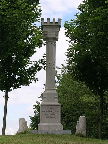 Denkmal zur Erinnerung an die Schlacht von Gammelsdorf 1313