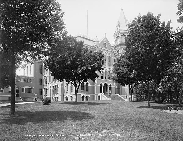 The Old Main Building was completed in 1852, a year before the normal school open its door. It was destroyed in a fire in 1859 and rebuilt in 1860.