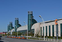 The Direct Energy Centre (Exhibition Centre), was the venue for the men's rugby sevens competition DirectEnergyCentre.jpg