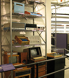 COSMAC Elf on display at the Computer History Museum. (Lower-middle left, below the Altair 8800 computer and next to the TV Typewriter.) Early Personal Computers.jpg