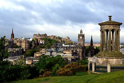Edinburgh from Calton Hill with Dugald Stewart Monument 3