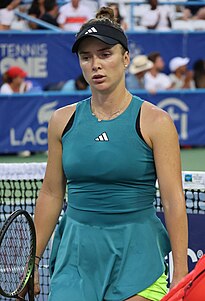 Ukrainian player Elina Svitolina at the 2023 Washington Open Elina Svitolina (2023 DC Open) 12.jpg