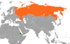 Location map for Eritrea and Russia.