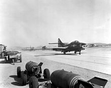 VMF-115 F9F Panthers at Pohang, Korea, in 1953. F9F VMF-115 Pohang 1953.jpeg