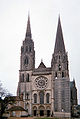 Chartres, Kathedrale Notre-Dame Doppelturmfassade (1134 - nach 1194, Südturm 1145-1160, Nordturm 1500-1513).