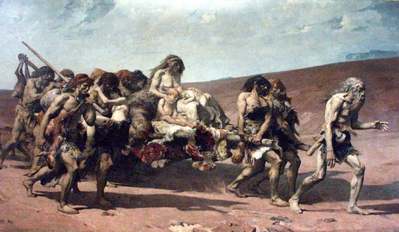 Caìno fugge con la famiglia (1880) Musée d'Orsay.
