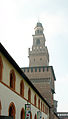 Filarete Tower - Main Courtyard - Castello Sforzesco - Milan 2014.jpg