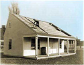 Image 12MIT's Solar House #1, built in 1939 in the US, used seasonal thermal energy storage for year-round heating. (from Solar energy)