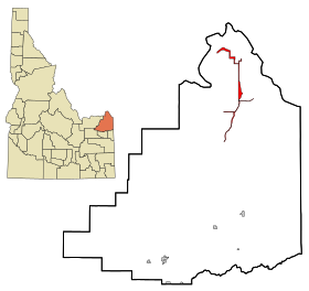 Fremont County Idaho Incorporated and Unincorporated areas Island Park Highlighted.svg