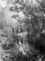 Students in the school grounds, 1934 (Harold Cazneaux) FrenshamBushland.jpg