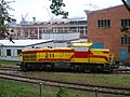En kapitalismo la produktorimedoj estas privatposedoj: tie lokomotivo en Kiel.