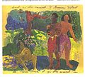 ’n Bladsy uit Gauguin se notaboek, Ancien Culte Mahorie, Louvre.
