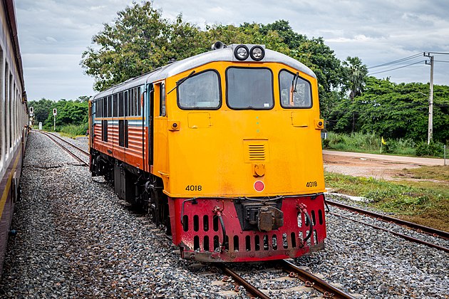 General Electric UM12C No. 4018, Wang Krot Railway Station, Phichit.