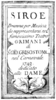 Gennaro Manna - Siroe - page de titre du livret - Venise 1743.png