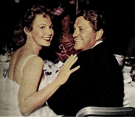Mayo with her husband Michael O'Shea, 1955