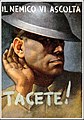 Gino Boccasile: Tacete! Il nemico vi ascolta. (post-war postcard)