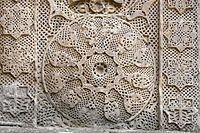 Detail of Armenian khachkar at Goshavank, 1291. The decoration does not cut right through the slab, so this is strictly relief giving the impression of openwork.