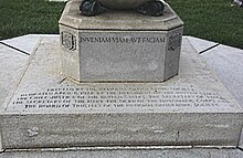 Peary's grave at Arlington NC Grave of Robert Peary - rear base - Arlington National Cemetery - 2011.JPG