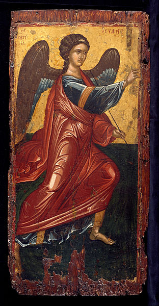 File:Greek, Late Byzantine - The Archangel Gabriel, from an Annunciation scene on the King's Door of an iconostasis - Google Art Project.jpg