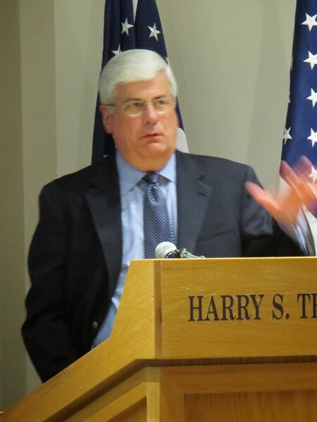 Greene speaking at Truman Library.JPG