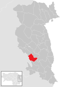 Localização da comunidade Großsteinbach no distrito de Hartberg-Fürstenfeld (mapa clicável)