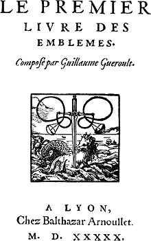 Édition de 1550 des Emblesmes de Guillaume Guéroult.