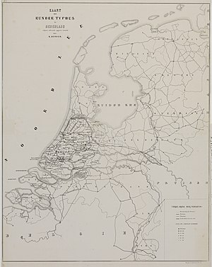 300px hua 29129 kaart van nederland met aanduiding van de plaatsen waar tussen 31 december 1865 en 27 januari 1866 rundertyfus is geconstateerd
