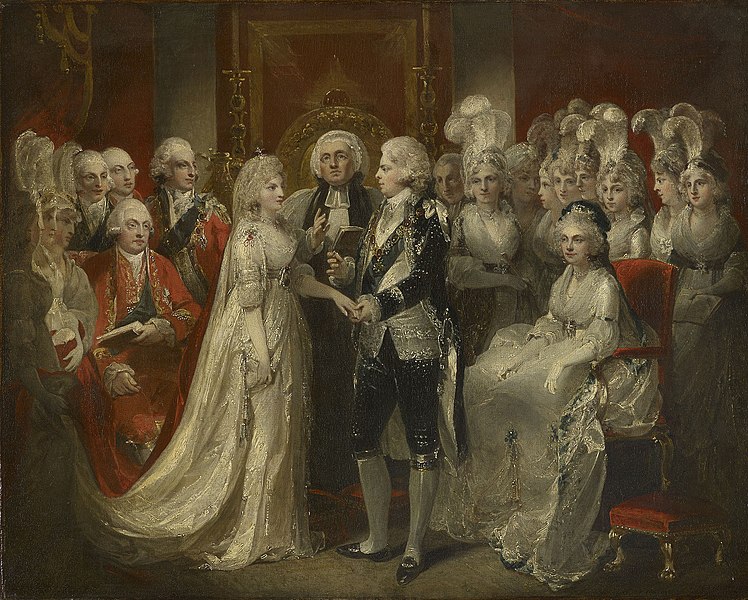 File:Henry Singleton (1766-1839) - The Marriage of George IV (1762-1830) when Prince of Wales - RCIN 405845 - Royal Collection.jpg