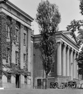 Ithiel Town Building (former orphanage) seen here in 1934 Historic American Buildings Survey, E.P. MacFarland, Photographer May 10, 1934, VIEW FROM SOUTHWEST. - Old Leake and Watts Orphanage, Amsterdam Avenue and 110th Street, New York, HABS NY,31-NEYO,22-1 crop.tif