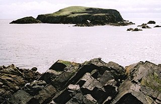 Horse Holm Island in Shetland Islands, Scotland, UK