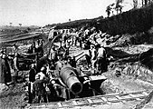 A mle 1914 being positioned during the Somme Offensive 15 September 1916 Aisne Area, France.