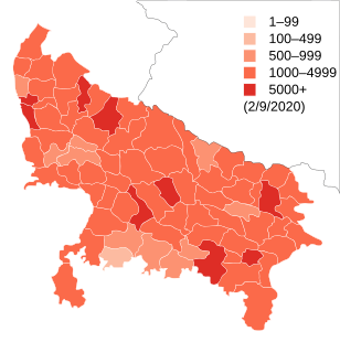 COVID-19 pandemic in Uttar Pradesh Ongoing COVID-19 viral pandemic in Uttar Pradesh, India