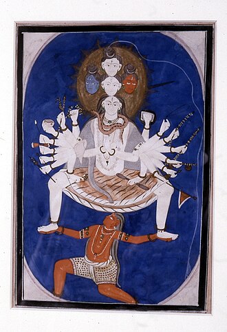 Svacchanda Bhairava, the supreme being of Dakshina Shaivism Indian - Cosmic Shiva - Walters W901.jpg