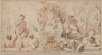 Якоб Йорданс. «Аллегория осуждения за идолопоклонство», между 1657 и 1659 годами
