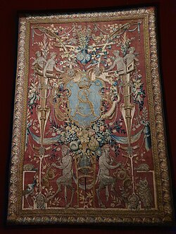 Larger version of the same displayed tapestry