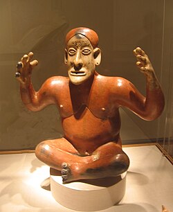 An Ameca-style figurine from Jalisco. Height: 22 in (56 cm). Jalisco Ameca-style figurine (Art Institute).jpg